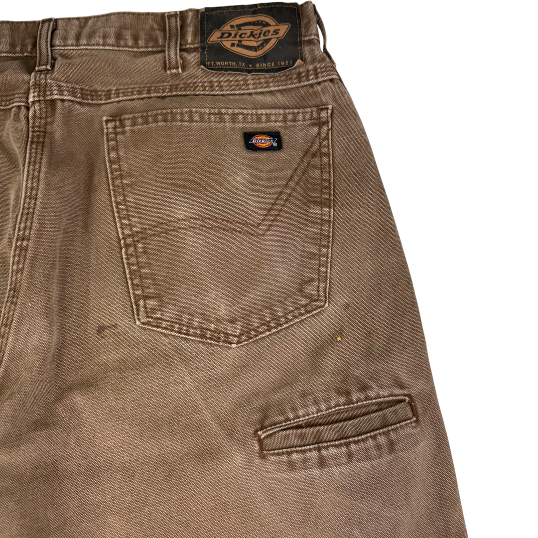 Dickies Double Knee Carpenter Workwear Trousers Brown