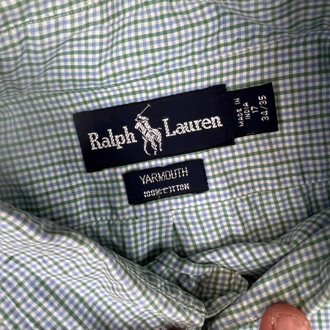 Ralph Lauren Long Sleeve Shirt Blue Green White