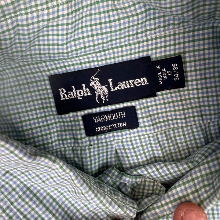 Ralph Lauren Long Sleeve Shirt Blue Green White