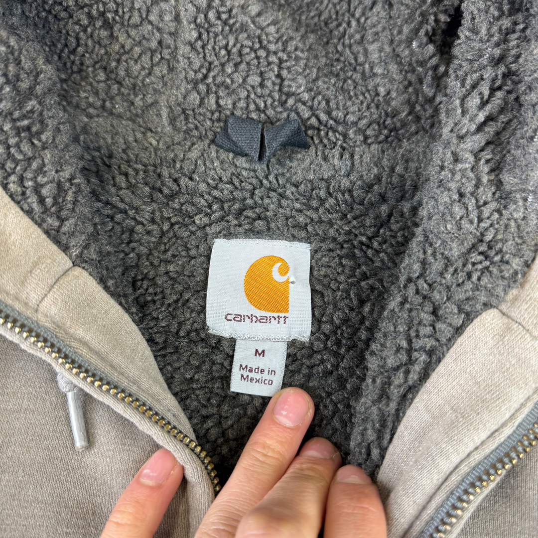 Carhartt Full-Zip Fleeced Hoodie Grey