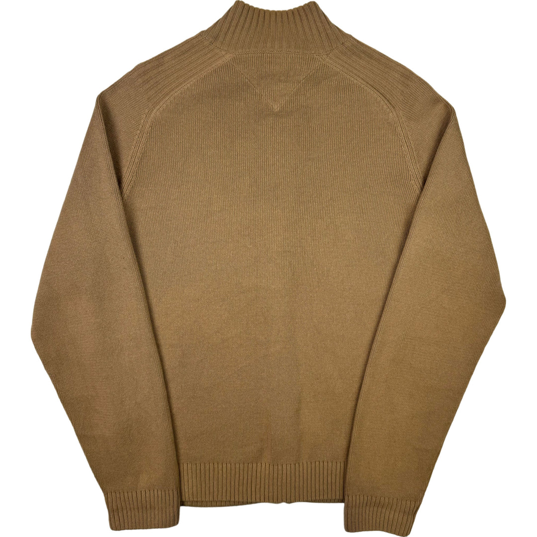 Tommy Hilfiger Zip-Up Knit Sweater Beige