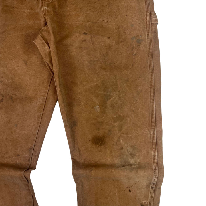 Dickies Carpenter Workwear Distressed Trousers Brown