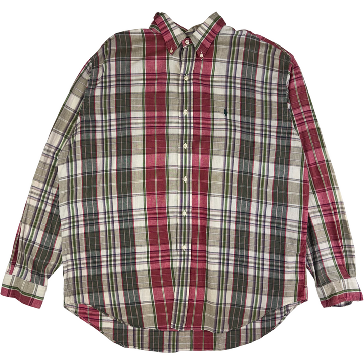 Ralph Lauren Plaid Long Sleeve Shirt Red