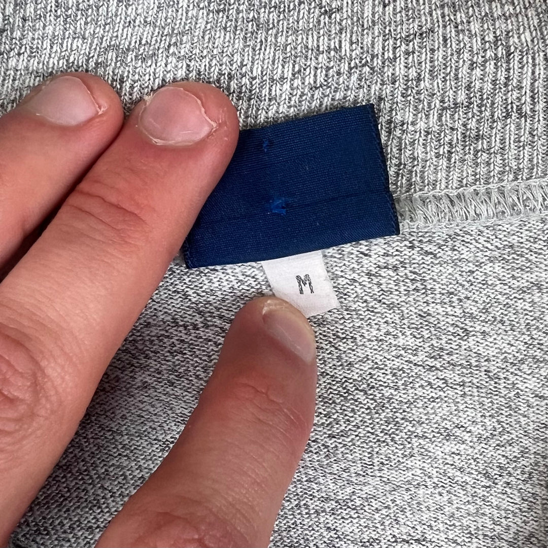 Vintage Asics Logo Quarter-Zip Grey Sweatshirt