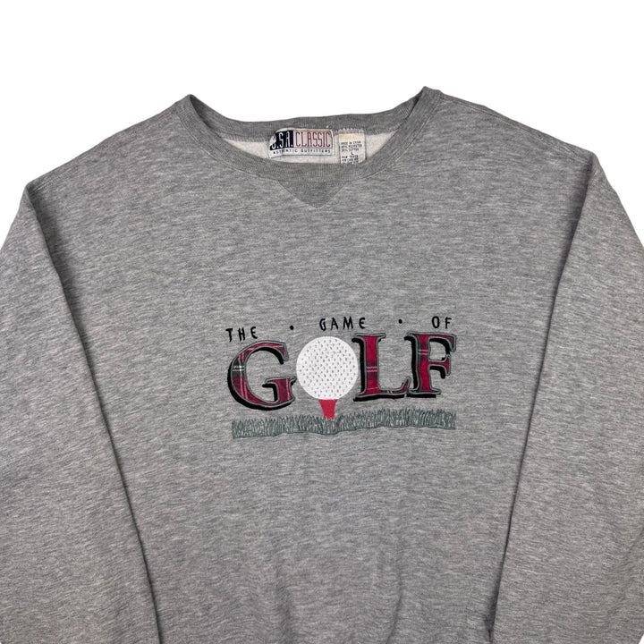 USA Classic 90's Embroidered The Game of Golf Sweatshirt Grey