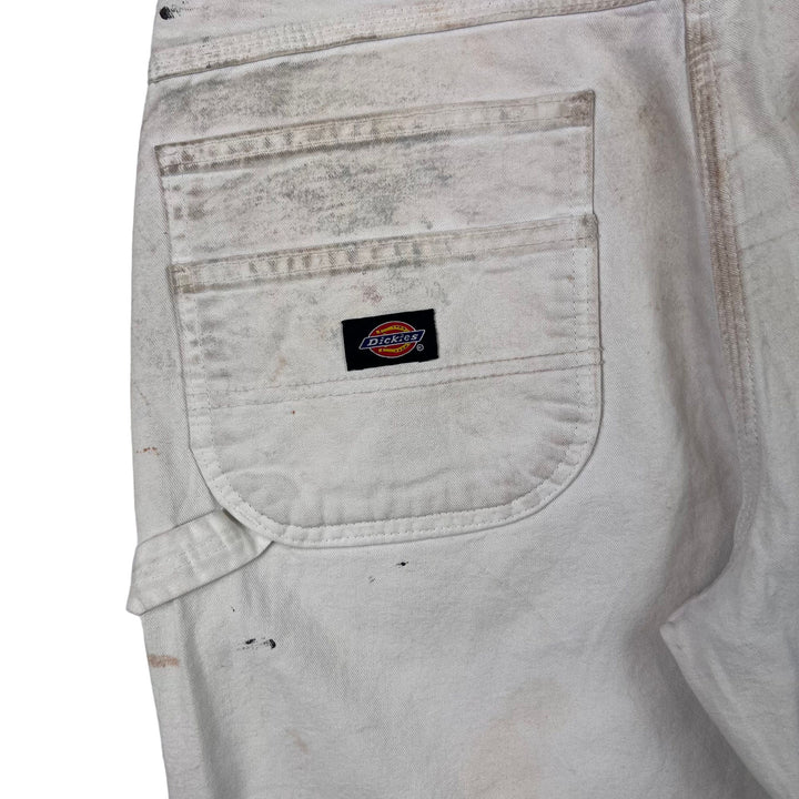 Dickies Distressed Painter Shorts Sherwin Williams White