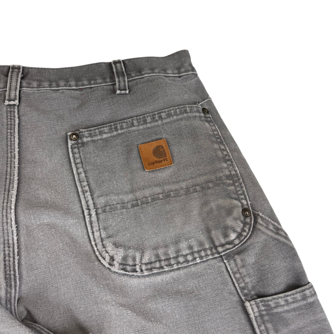 Carhartt Double Knee Original Fit Workwear Carpenter Trousers Grey