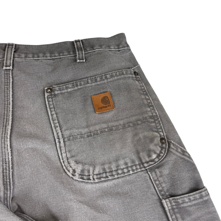 Carhartt Double Knee Original Fit Workwear Carpenter Trousers Grey