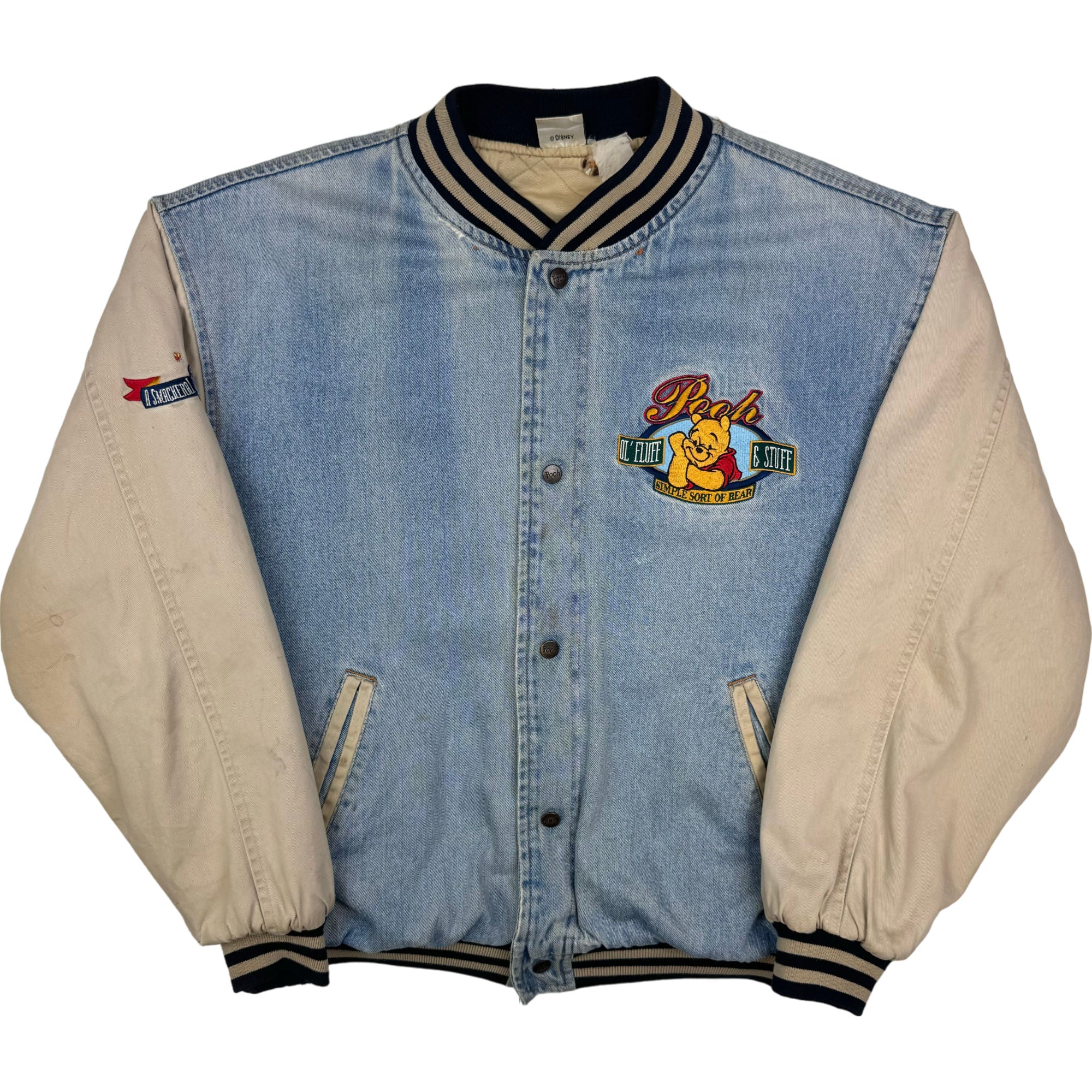 VINTAGE 90s THE DISNEY STORE WINNIE good THE POOH LETTERMAN JACKET