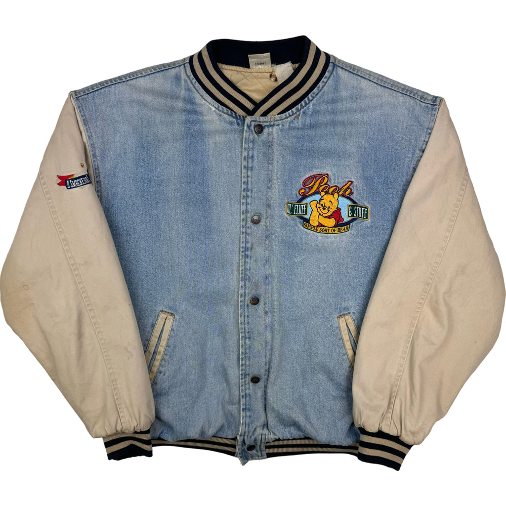 Winnie the pooh jean varsity jacket sales