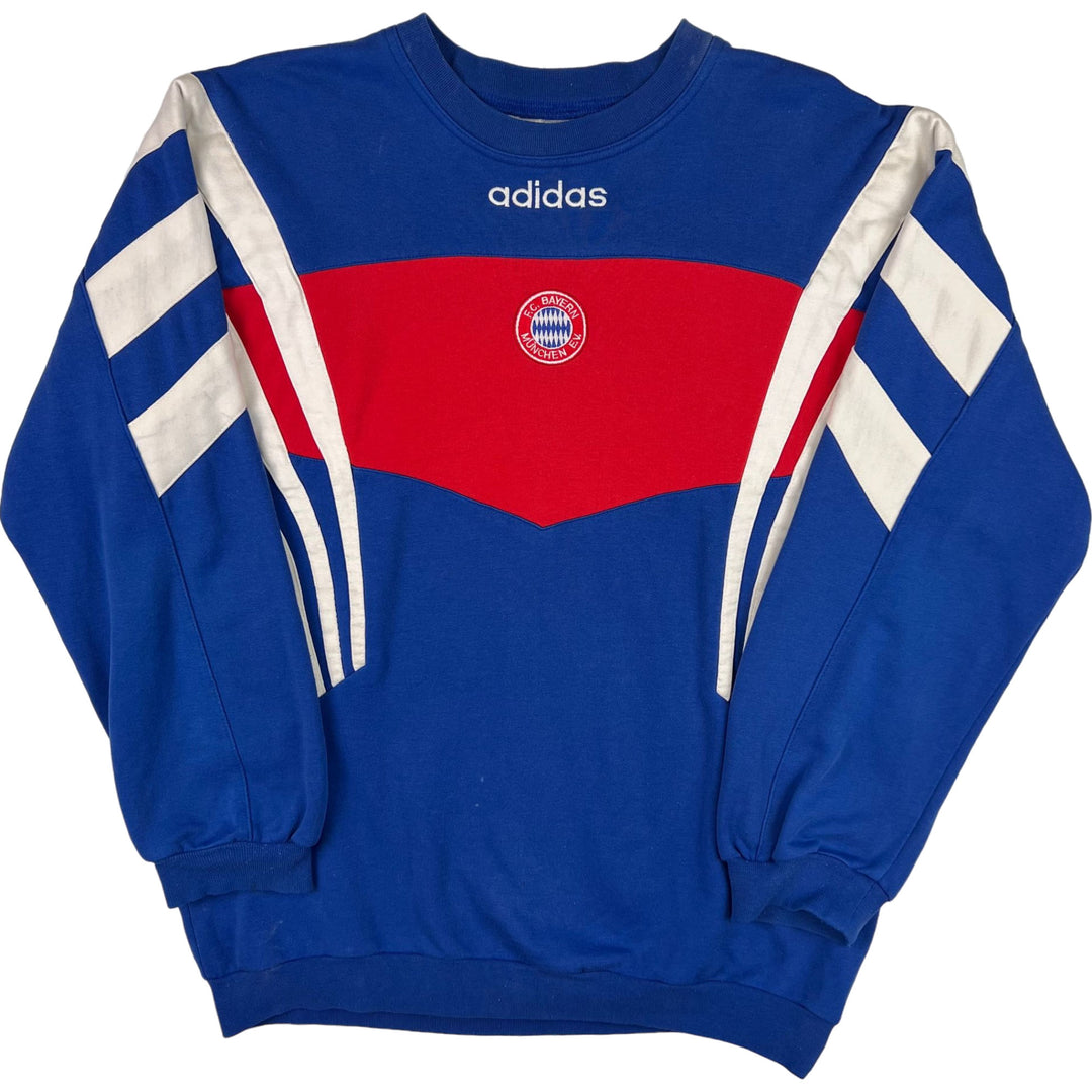 Vintage 90's Adidas Bayern Munich Sweatshirt Blue Red Rare