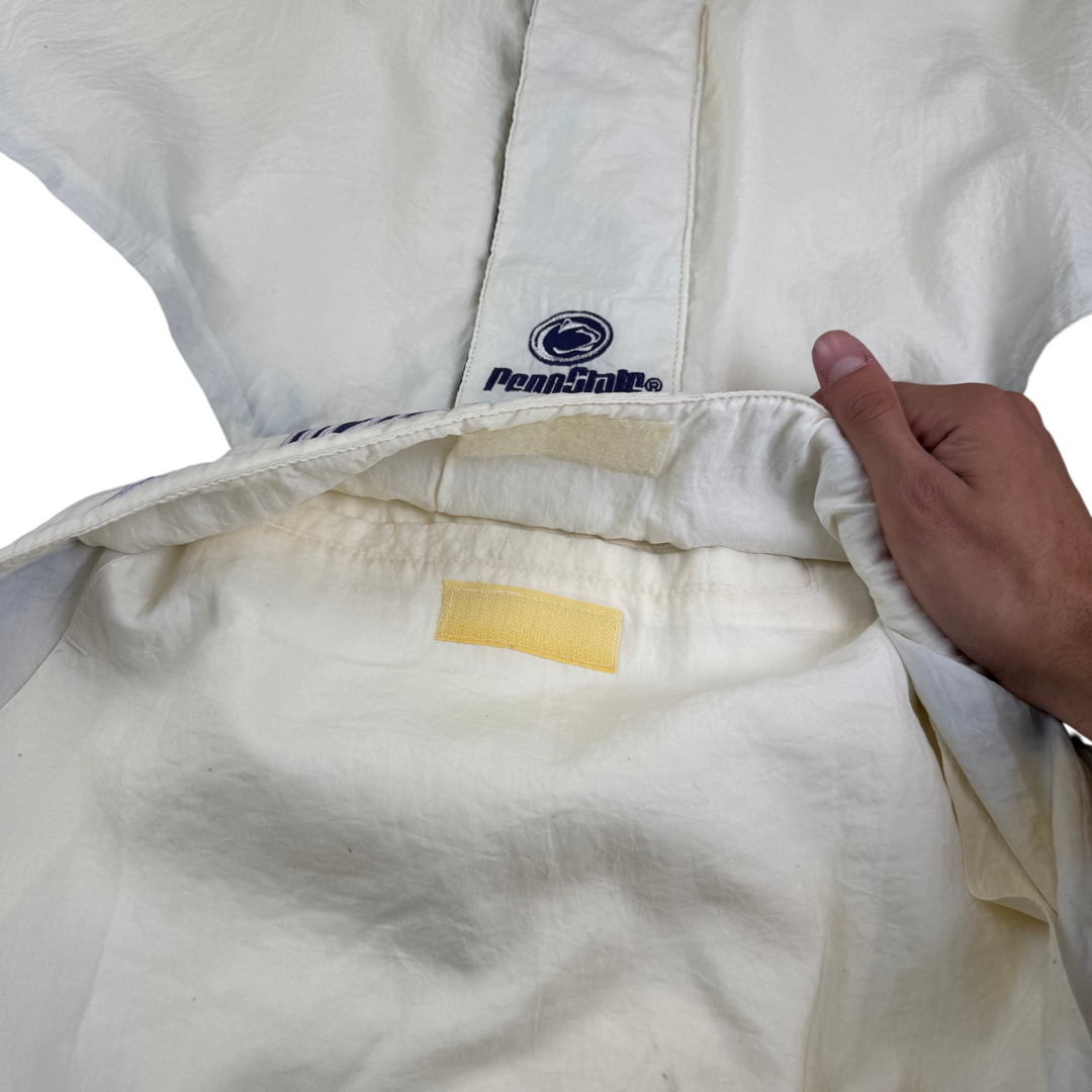 Vintage 90's Starter Penn State Pullover Pro Sport Jacket White Navy