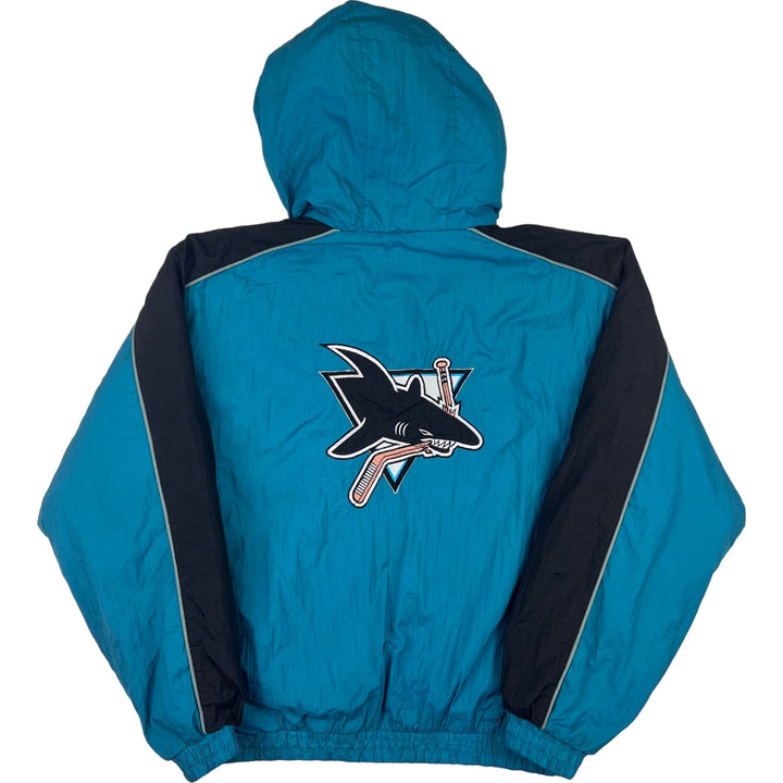 NHL San Jose Sharks Insulated Zip Up Jacket Teal Black