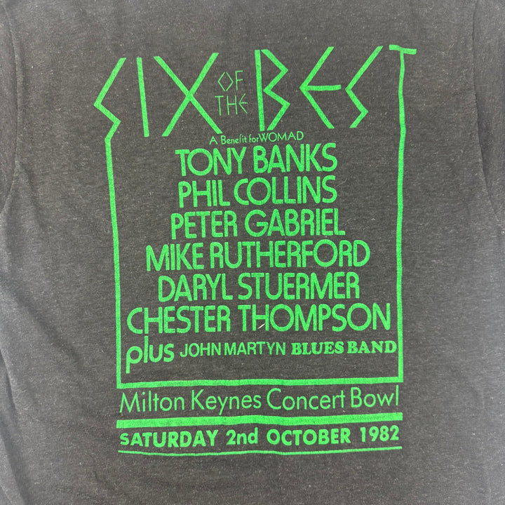 Vintage Genesis Six of the Best 80s Concert Band T-shirt Black