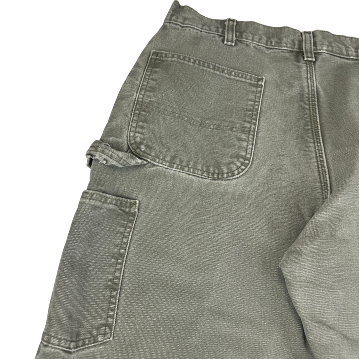 Carhartt Flannel Lined Carpenter Workwear Trousers Green