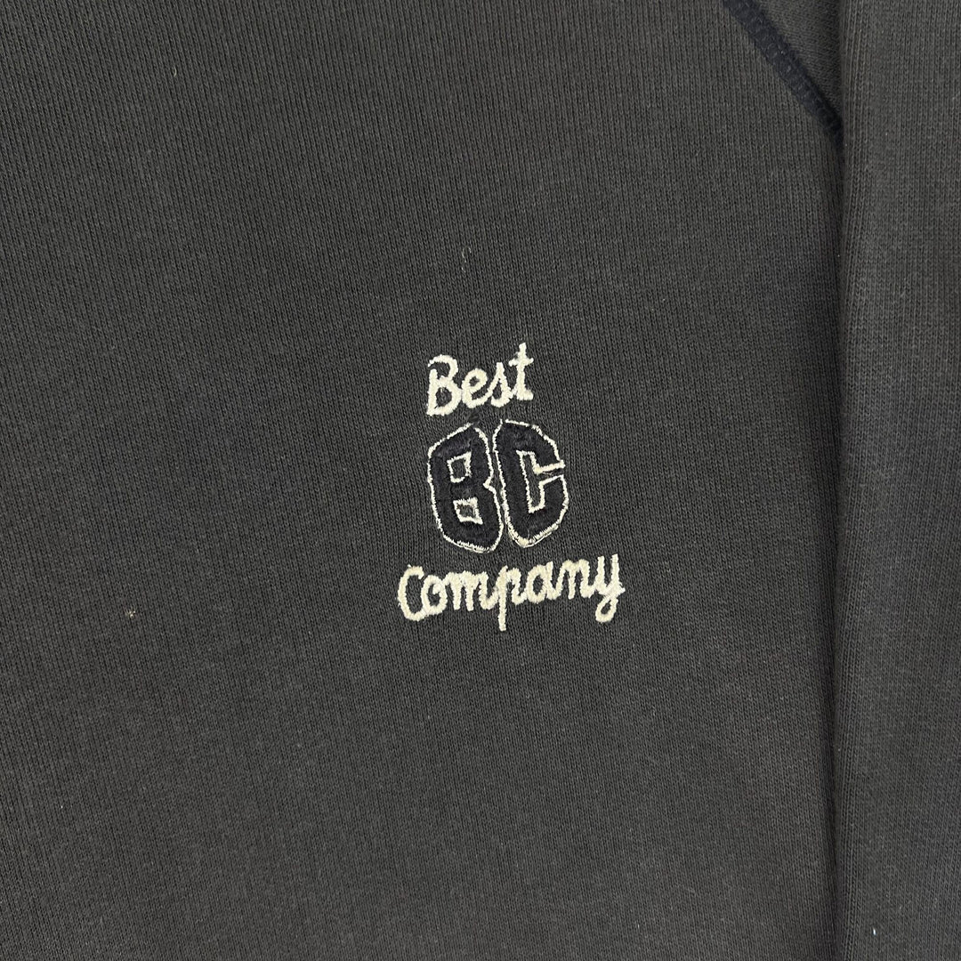 Vintage Best Company Embroidered Logo Sweatshirt Navy