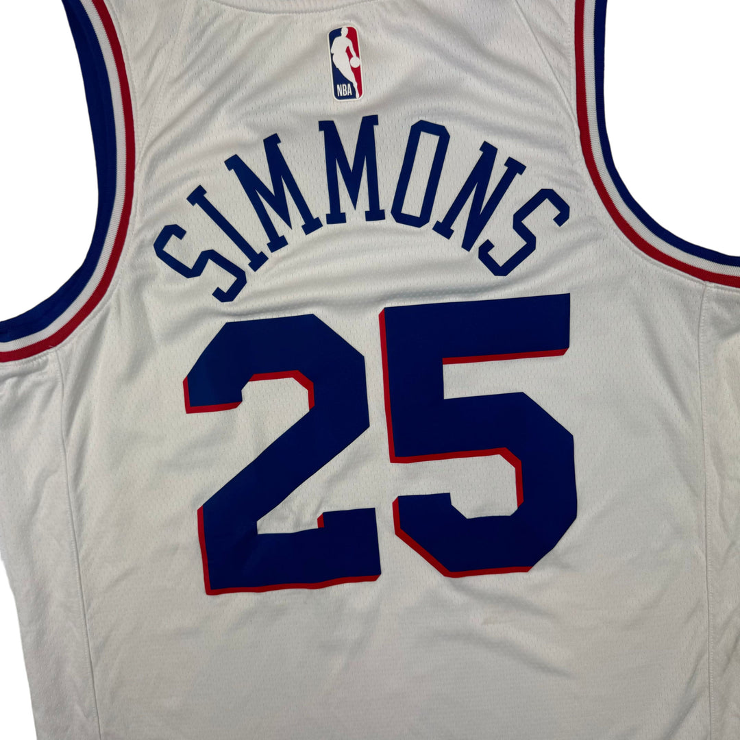 Nike NBA Philadelphia 76ers #25 Simmons Jersey White