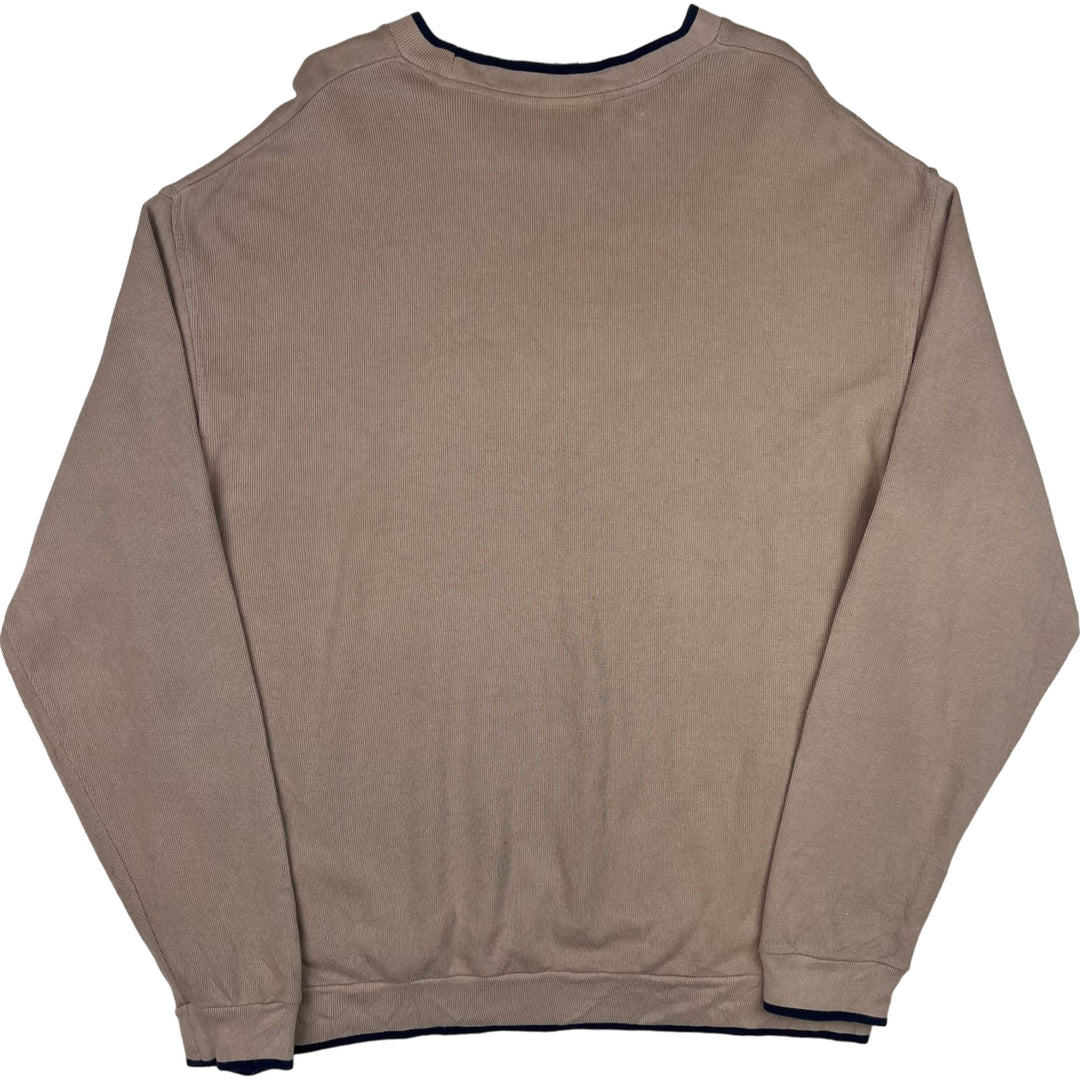 Vintage 90's Fila Embroidered Logo Sweatshirt Beige