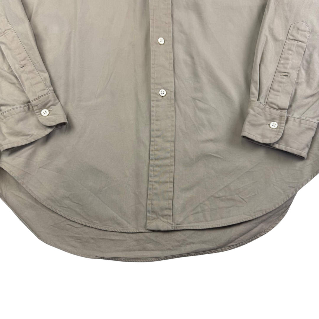 Ralph Lauren Classic Fit Long Sleeve Button Down Shirt Tan Beige