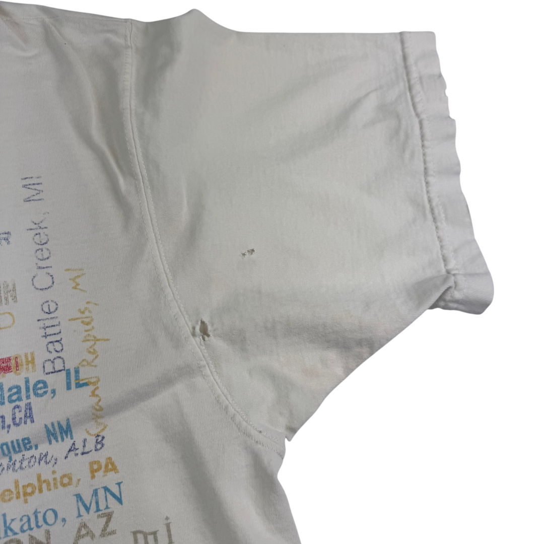 Vintage Allen Jackson 1996 Graphic Tour Distressed T-shirt White