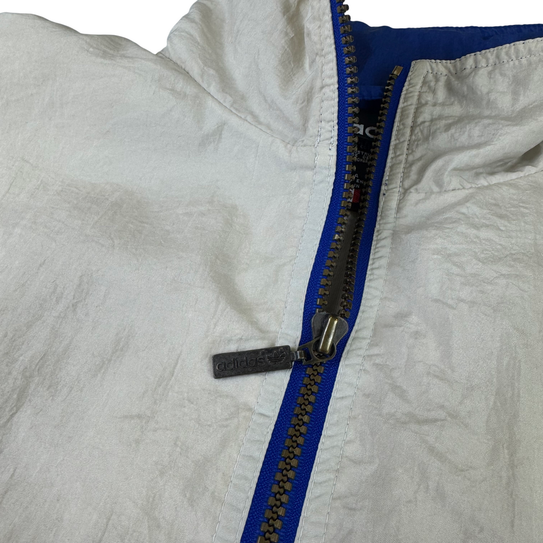 Adidas 90's Quarter-Zip Logo Pullover Track Jacket Red Blue