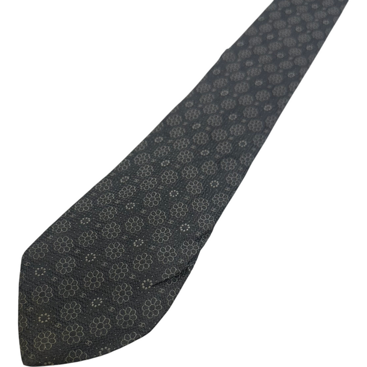 Chanel Floral Pattern Tie Grey