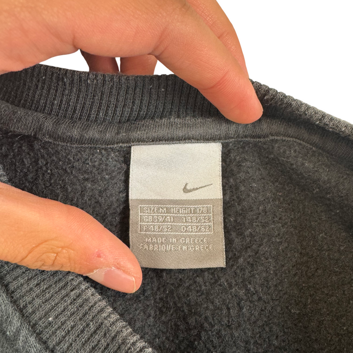 Nike Swoosh Embroidered Crewneck Sweatshirt Black