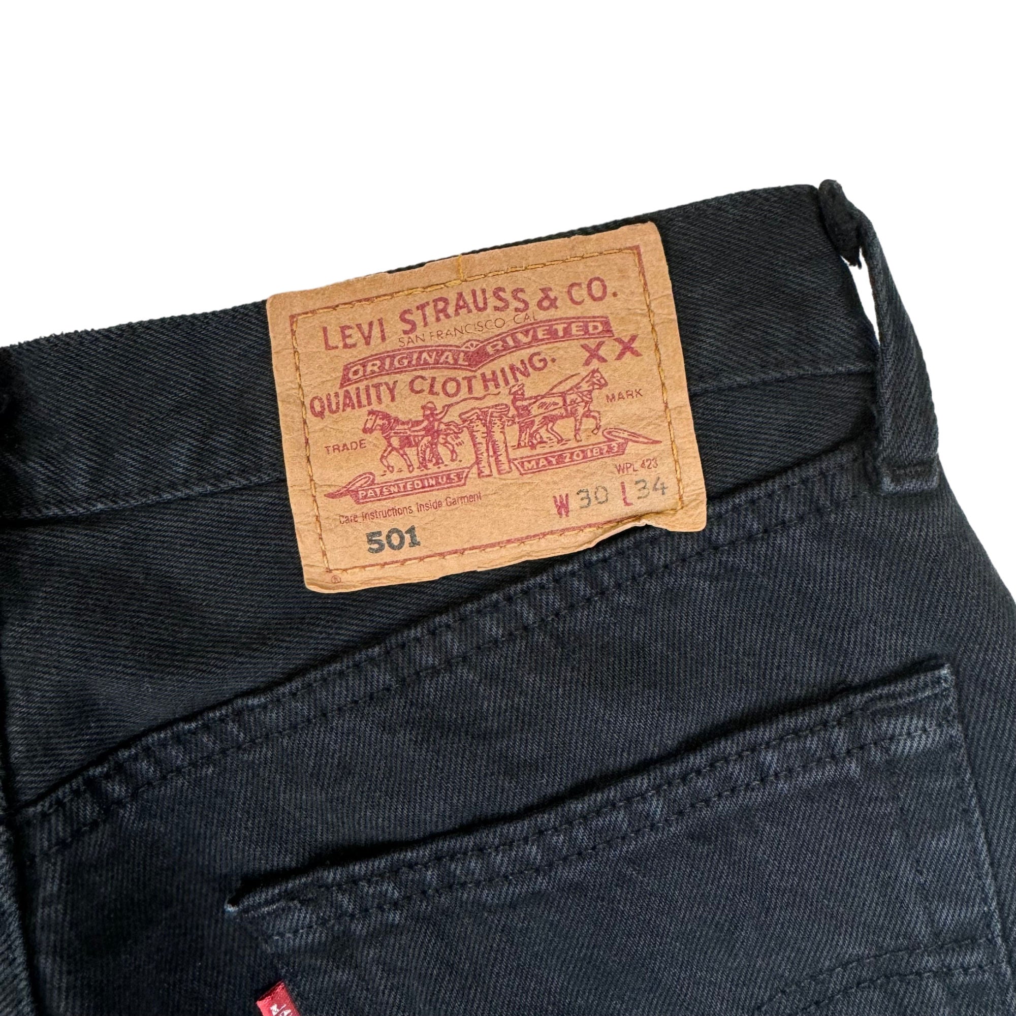 Levi's 501 Denim Jeans Black | Bring It Back