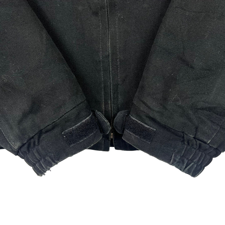 Hellfire Motorcycle Denim Bomber Jacket Black