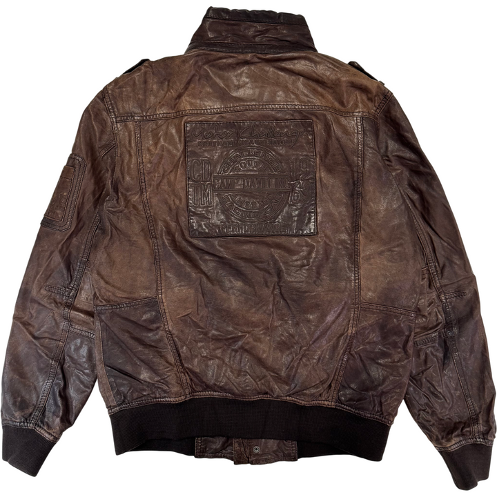 Camp David Leather Jacket Brown