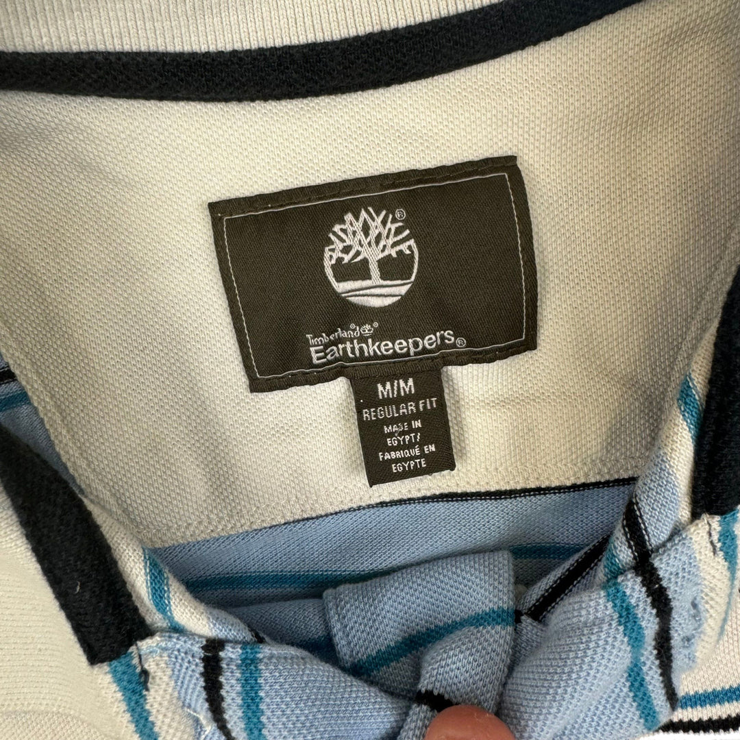 Timberland Earthkeepers 90's Striped Polo Shirt Blue