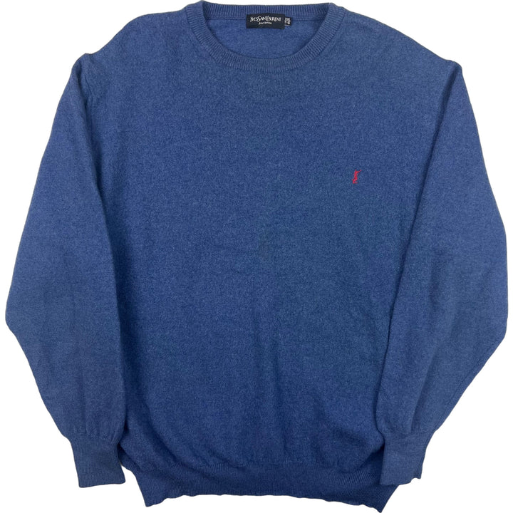 Yves Saint Laurent Lana Wool Knitted Jumper Blue