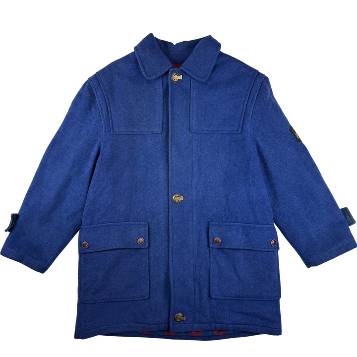 Vintage Gimel Full-Zip Wool Barn Coat Jacket Blue