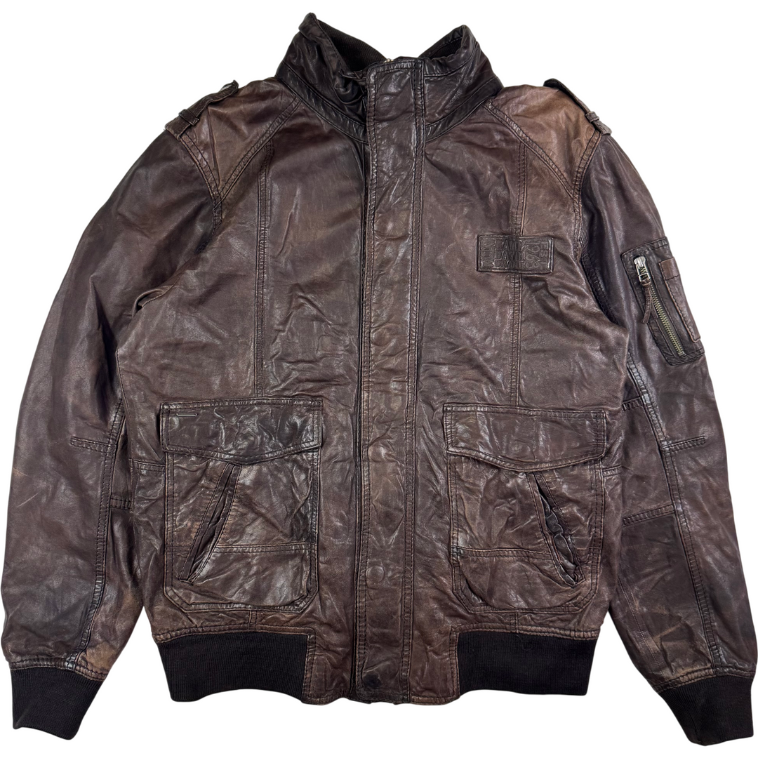Camp David Leather Jacket Brown