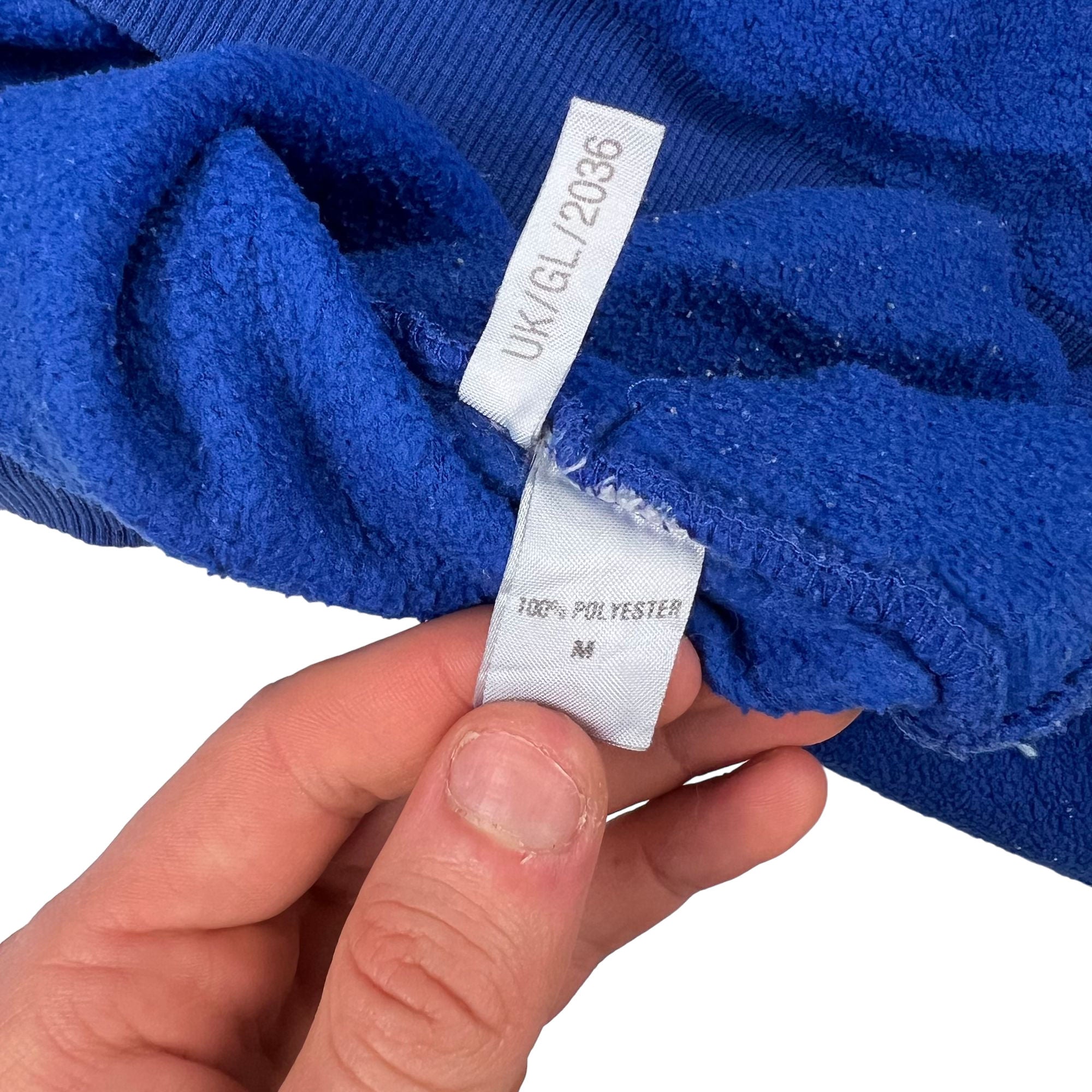 Yves Saint Laurent Spell Out Quarter-Zip Fleece Blue Rare | Bring