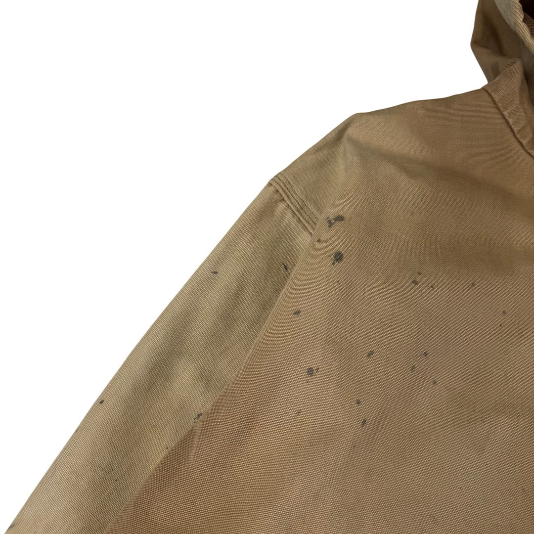 Carhartt Active Workwear Full-Zip Hooded Jacket Beige Brown