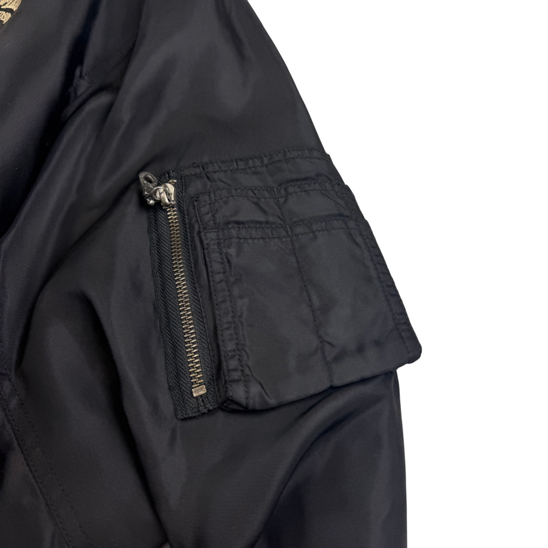 Harley Davidson Full-Zip Bomber Embroidered Jacket Black