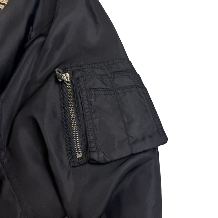 Harley Davidson Full-Zip Bomber Embroidered Jacket Black