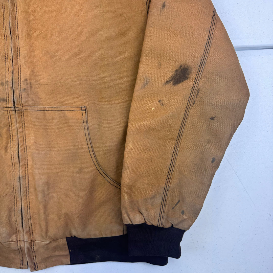 Cowboy Hardware 'Ride Hard Live Hard' Distressed Workwear Active Jacket Brown