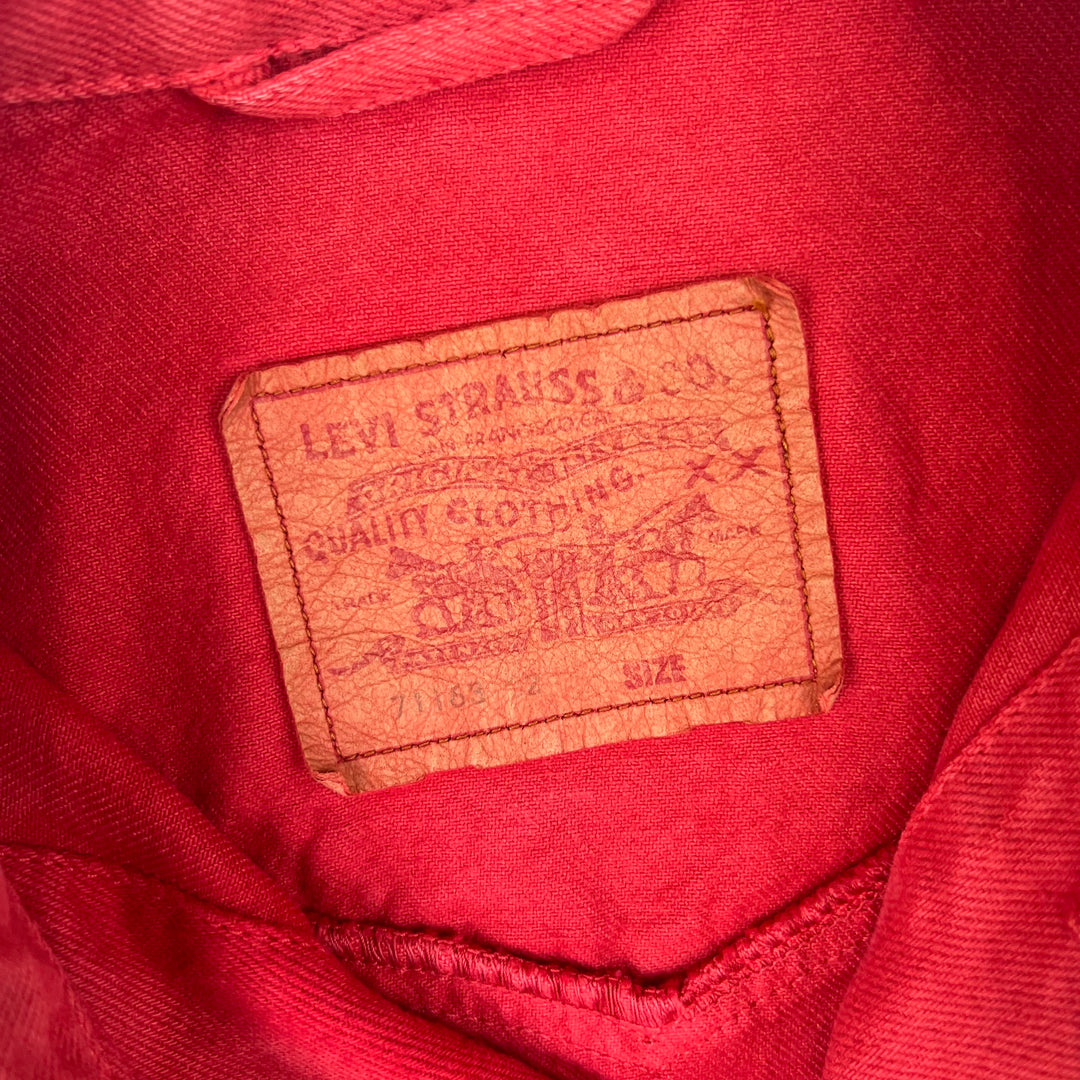 Levi's 90's Denim Trucker Distressed Jacket Red