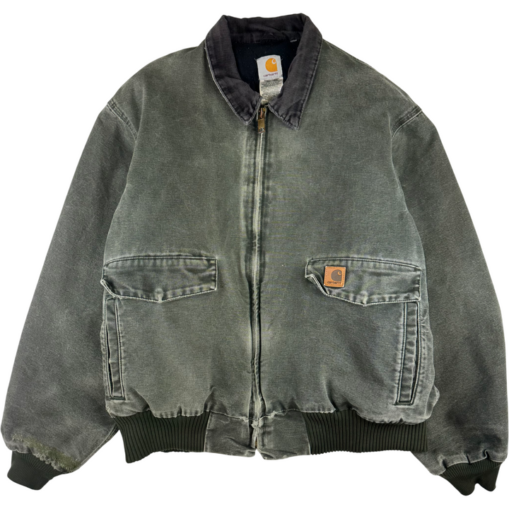 Vintage Carhartt Full-Zip Workwear Jacket Faded Green J165 MOS