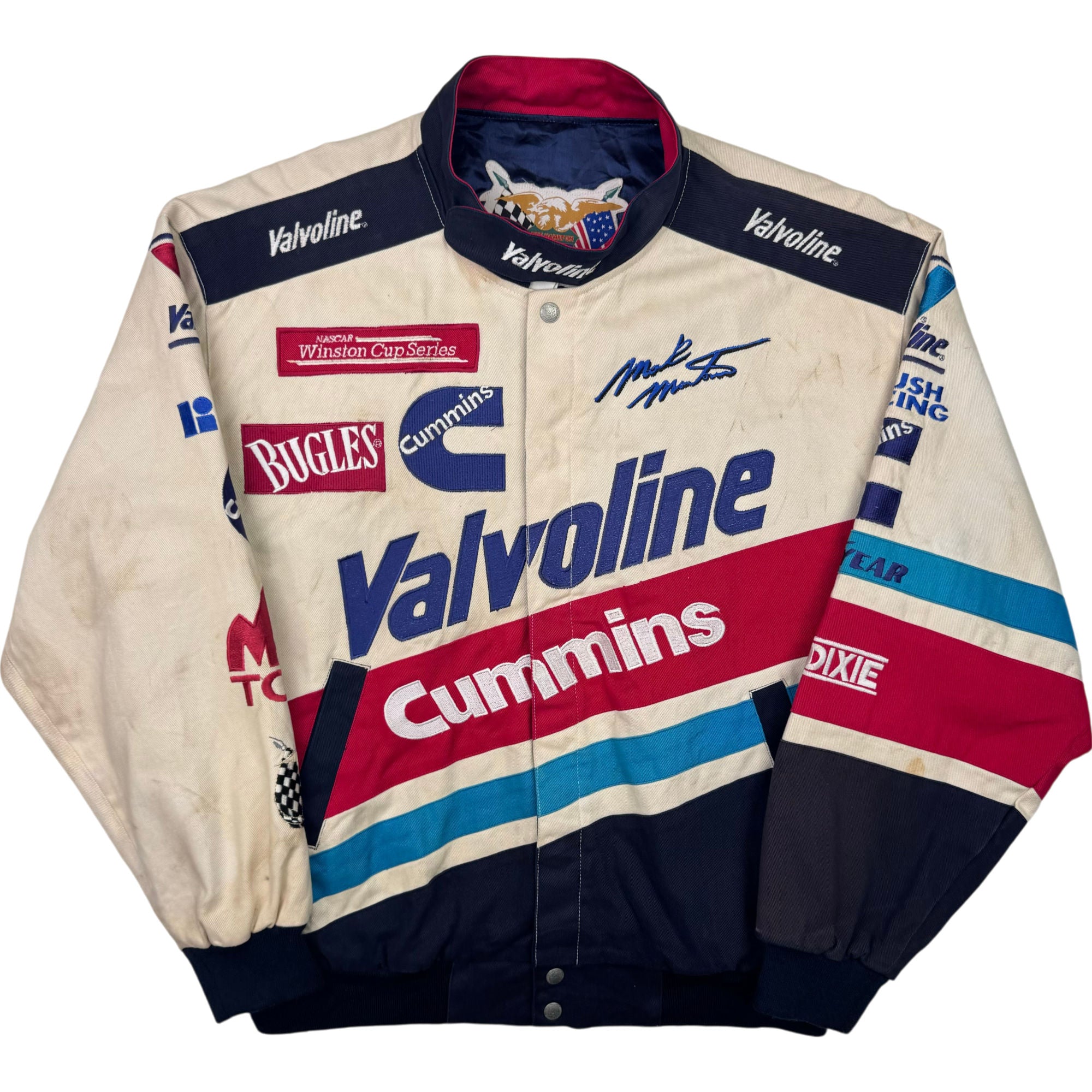 Vintage Jeff Hamilton NASCAR Racing Valvoline Cummins Jacket Rare