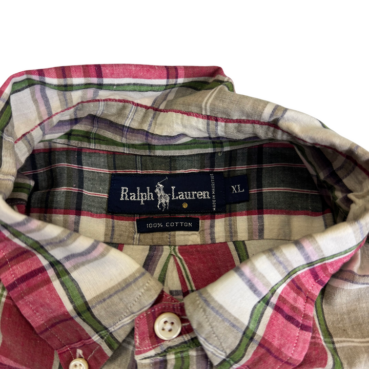 Ralph Lauren Plaid Long Sleeve Shirt Red