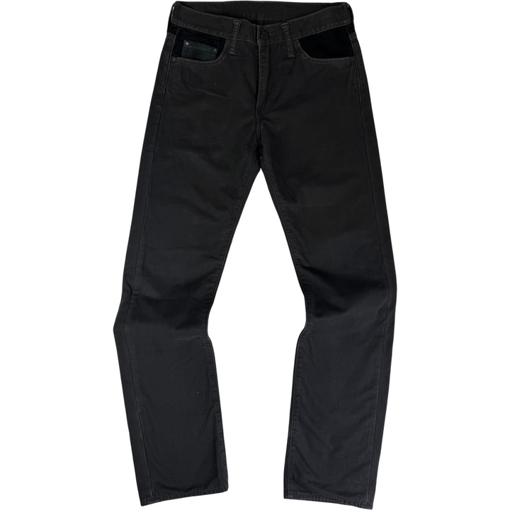Levi's 513 Straight Leg Denim Jeans Black Corduoroy