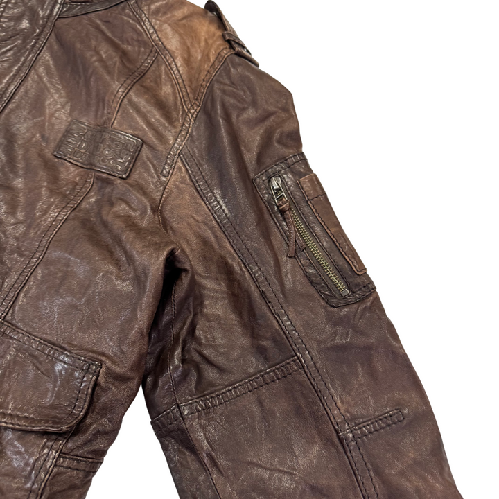 Camp David Leather Jacket Brown