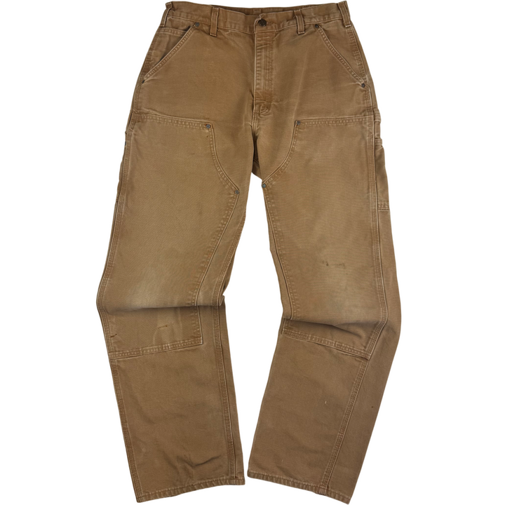 Carhartt Double Knee Carpenter Workwear Trousers Brown