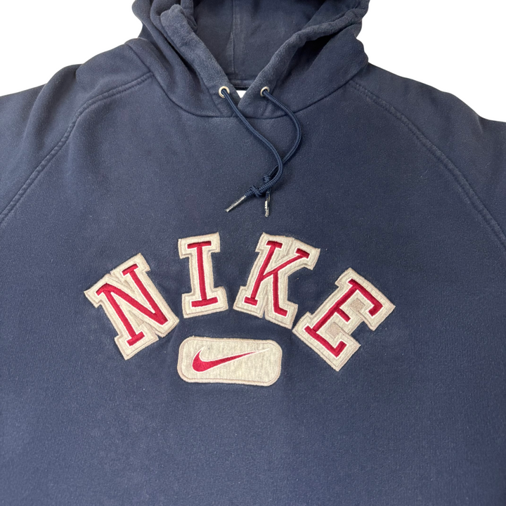 Nike 00's Embroidered Pullover Hoodie Navy