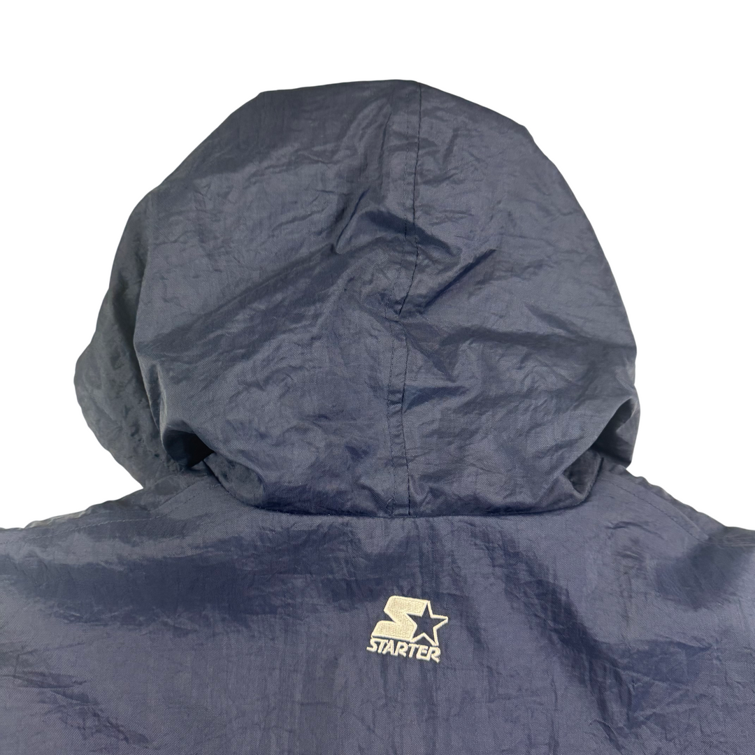Vintage Starter 90's Georgetown Hoyas Half-Zip Pullover Pro Sports Jacket Navy