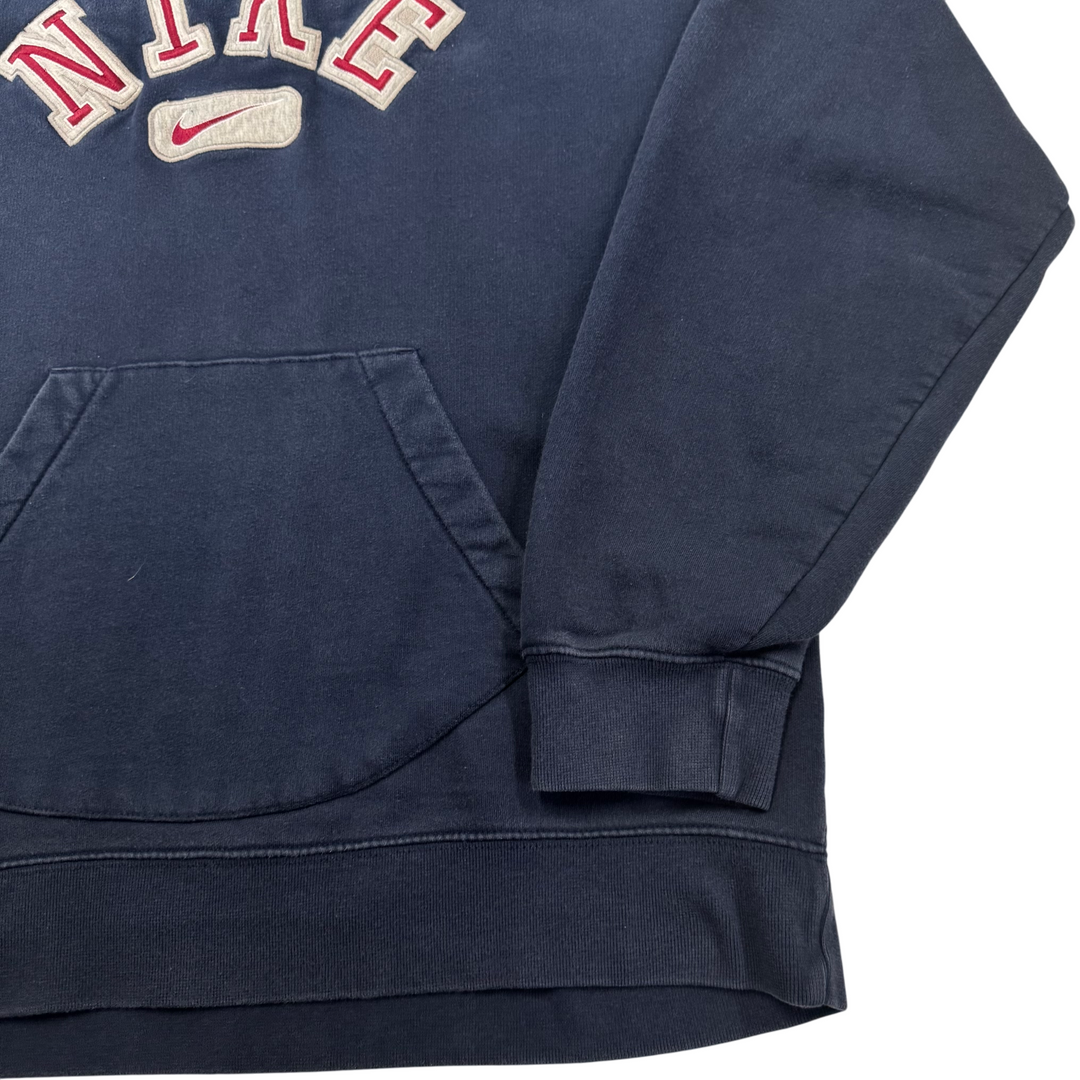 Nike 00's Embroidered Pullover Hoodie Navy