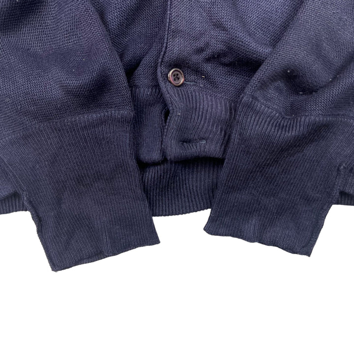 Vintage Yves Saint Laurent Button-Up Knitted Cardigan Navy